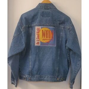 VTG Signed Wade Hayes Jacket M Denim Sueded Patch Back "On A Good Night" 1997